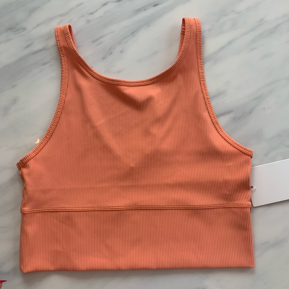 Brand New Lululemon Power Pivot Tank Rib Golden Apricot